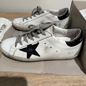 Golden Goose Superstar White Black Womens Size 38